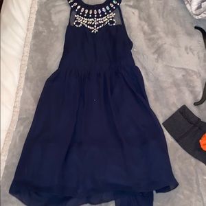 small navy blue homecoming/prom dress